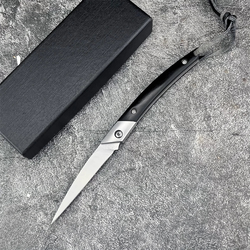 Japanese Folding Pocket Knife – Carbon Steel & Wood Handle Folding Pocket Knife Axl