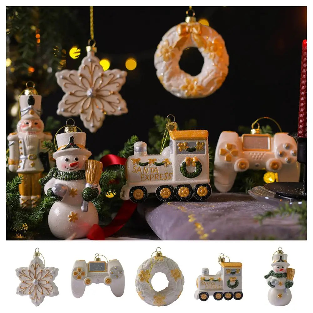White Christmas Snowman Hanging Ornament | Xmas Tree Bauble Christmas Tree Ornament Axl
