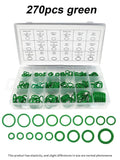 270Pcs O-Ring Seal Kit – Rubber Seals for Auto AC Systems Automotive O-Ring Kit Axl green-1pcs