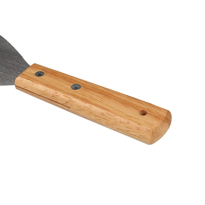 Wooden Handle Stainless Steel Spatula – BBQ Turner & Shovel Kitchen Spatula Turner Axl