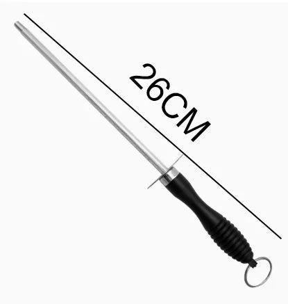 Stainless Steel Kitchen Knife – Wood Handle & Sheath Kitchen Knife Axl Sharpening rod