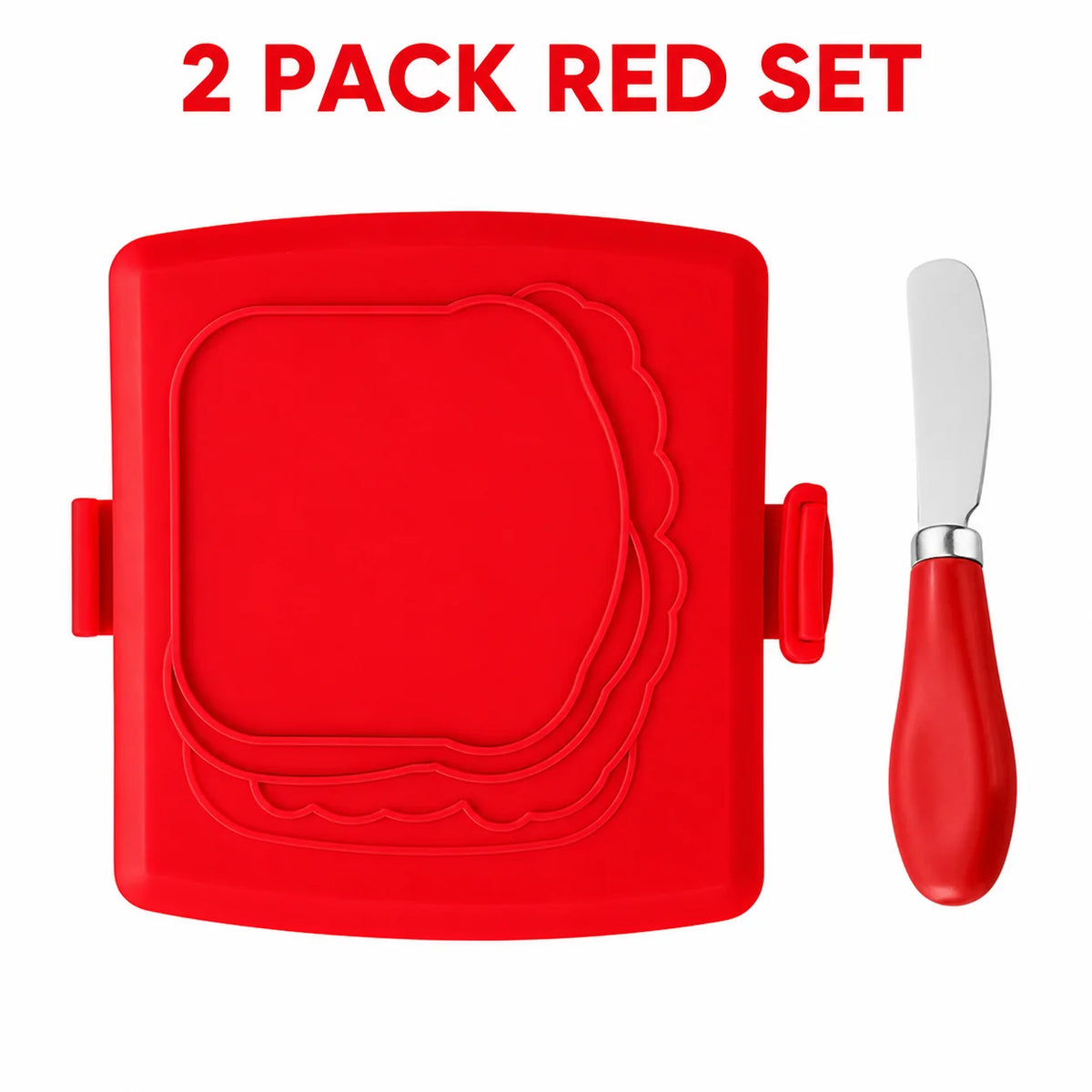 Microwave Sandwich Maker & Toastie Grill Pan with Silicone Mitts Microwave Grill Pan Axl 2 Pack Set Red
