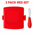 2-Pack Microwave Sandwich Maker – Detachable Grill Plate Kit Microwave Grill Pan Axl 2 Pack Red Set