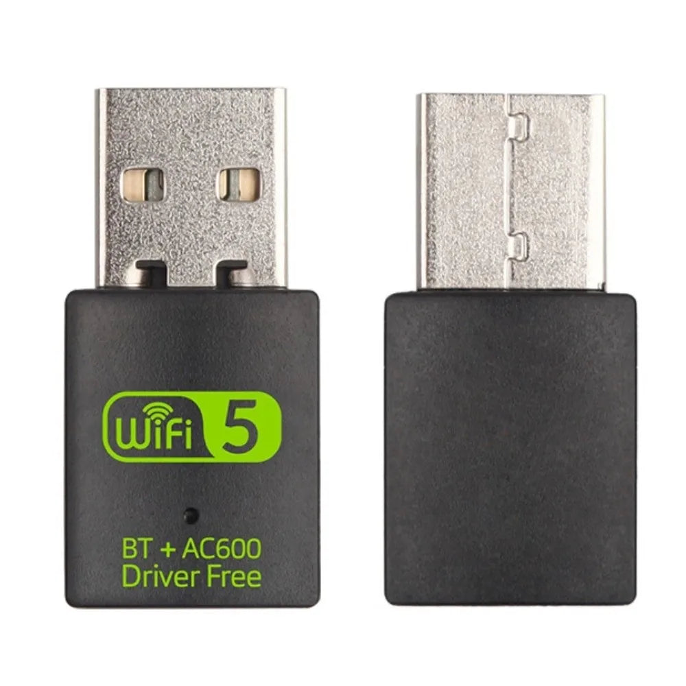 600Mbps Dual Band WiFi & Bluetooth 5.0 USB Adapter – No Driver USB WiFi Adapter Axl
