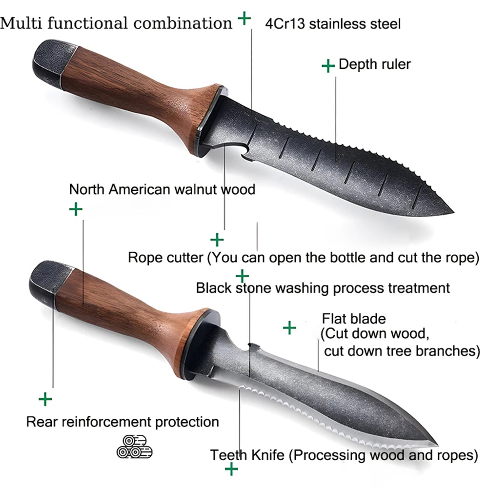 Stainless Steel Garden Trowel Rake Cultivator & Weeder Set Garden Hand Tool Set Axl