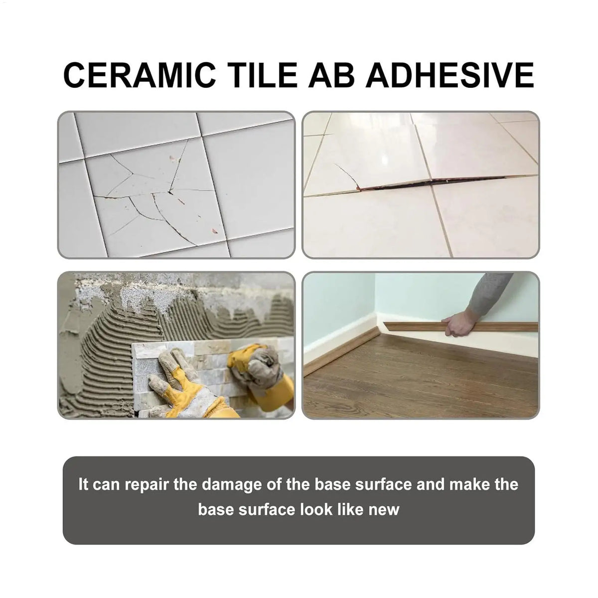 Ceramic Tile Crack Filler Paste – Fast-Drying Grout Repair 50ml Tile Repair Paste Axl