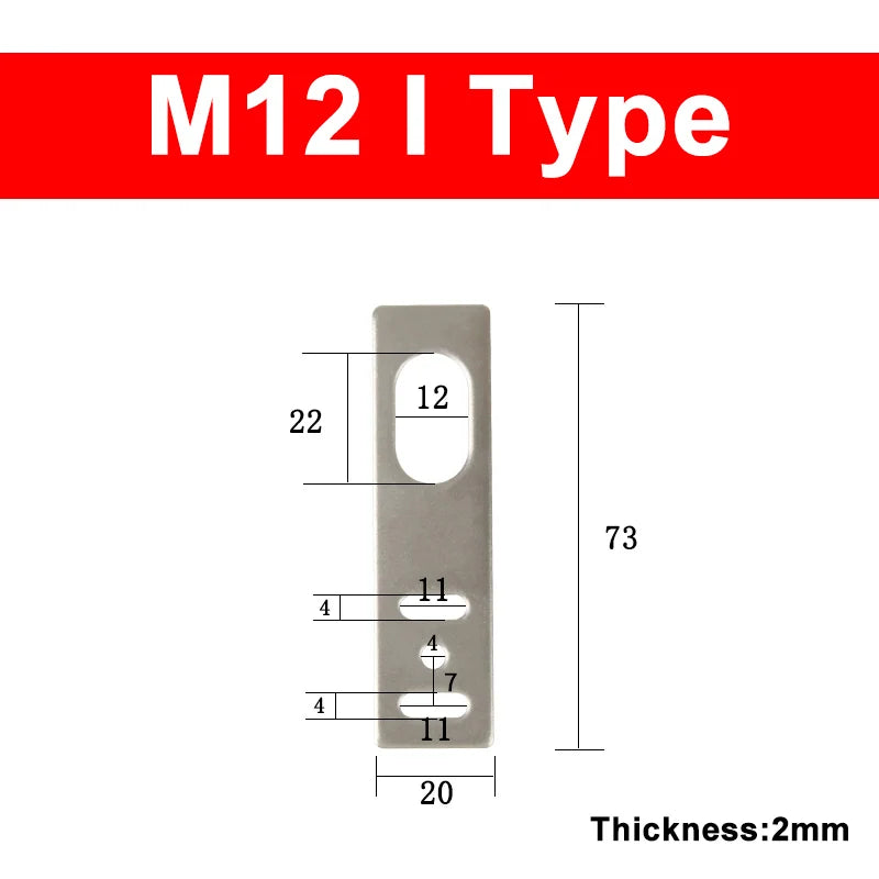 Proximity Sensor Bracket Mount Clip M8 M12 M18 M30 SN04 E3JK Sensor Mounting Bracket Axl M12 I Type