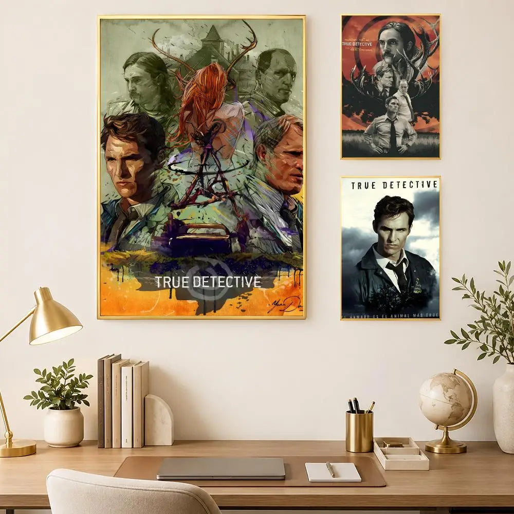 True Detective TV Series Wall Poster – Self-Stick & Waterproof Wall Art Poster Axl