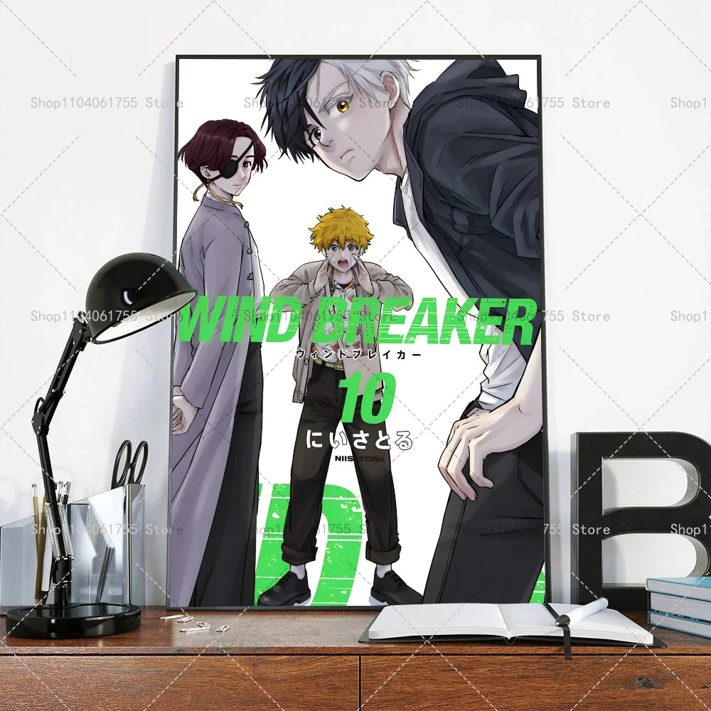 Wind Breaker Anime Wall Poster – Self-Adhesive Waterproof Sticker Anime Wall Poster Axl z10 50x70cm No Frame