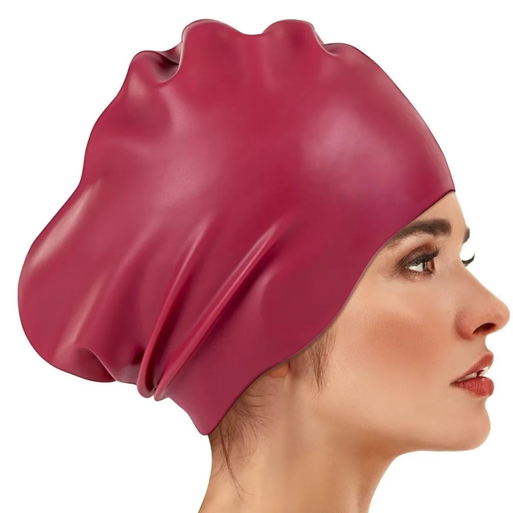 Silicone Swim Cap – Waterproof Snorkeling Cap for Women Swim Cap Axl Style 9
