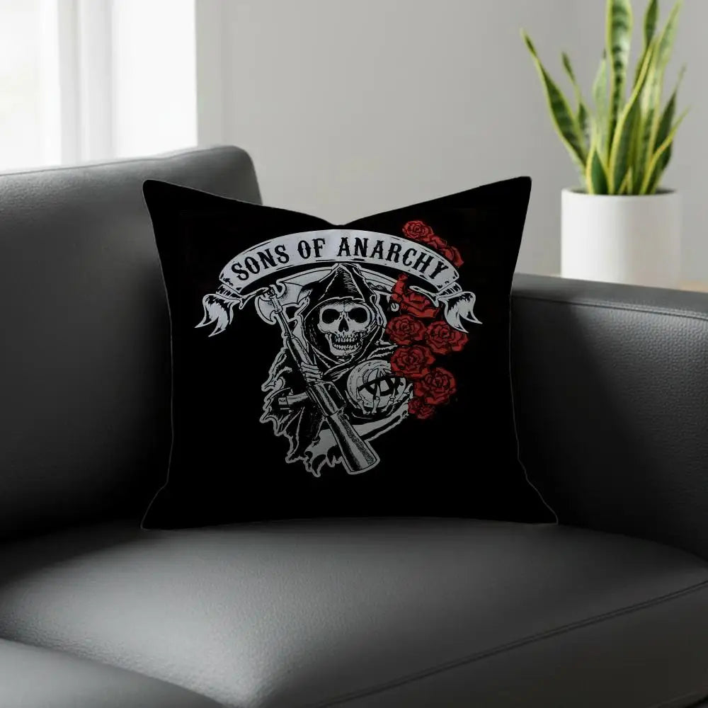 Sons of Anarchy Linen Cushion Cover | Sofa & Bedroom Decor Decorative Cushion Cover Axl White4 30X30cm