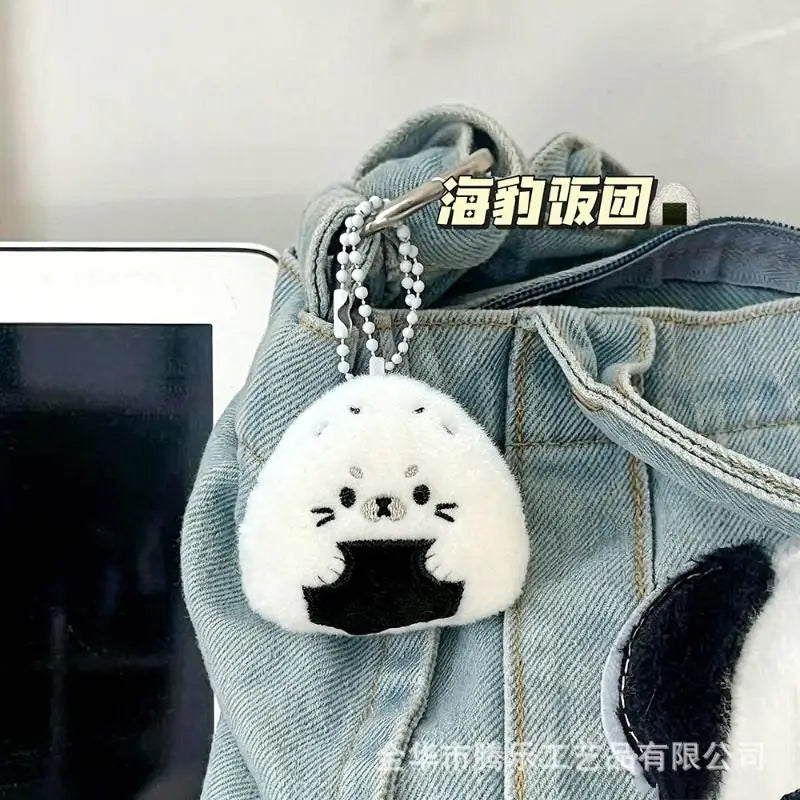 Cute Plush Seal Keychain – Sushi Rice Ball Bag Charm Gift Plush Keychain Axl