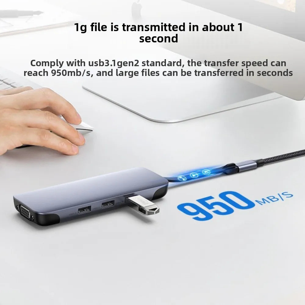 USB-C Extension Cable PD 100W Male to Female Braided 150cm USB-C Extension Cable Axl