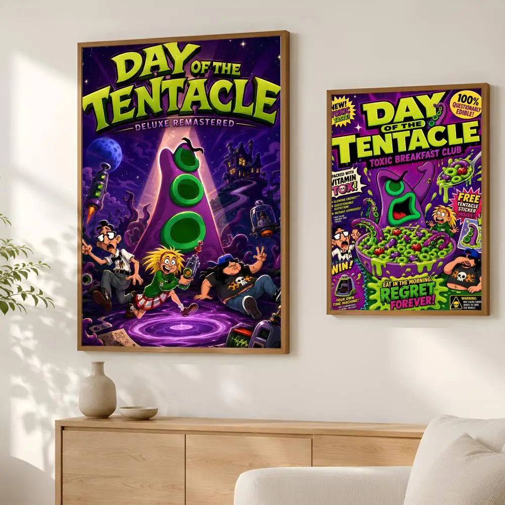 Day of the Tentacle HD PVC Self-Stick Wall Art Poster Wall Art Poster Axl