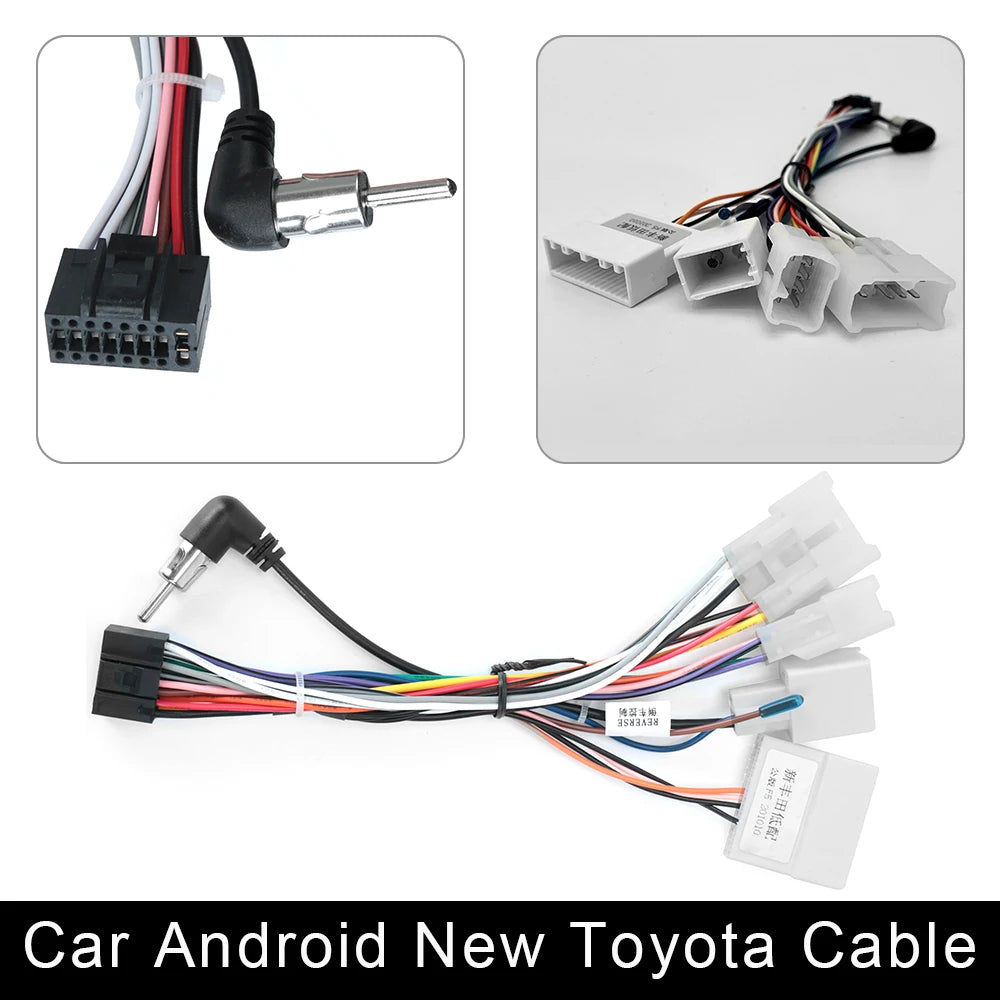 2 Din Car Android Radio Wiring Harness GPS & RCA Connector Car Radio Harness Axl New Toyota