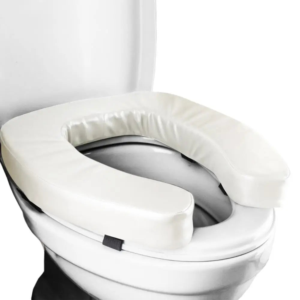 Ergonomic Padded Toilet Seat Riser – Non-Slip Waterproof Aid Toilet Seat Riser Axl White