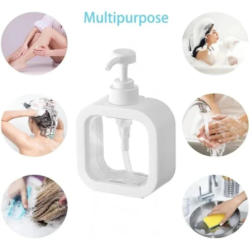 Transparent Soap Dispenser 300/500ML – Refillable Pump Bottle Soap Dispenser Axl