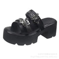 Women's Gothic Platform Sandals – Metal Buckle Black Cosplay Gothic Platform Sandals Axl 39 black