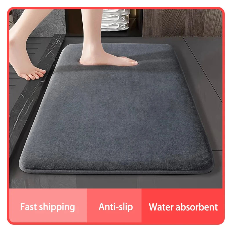 Super Absorbent Anti-Slip Coral Velvet Bath Mat & Door Mat Bath Mat Axl
