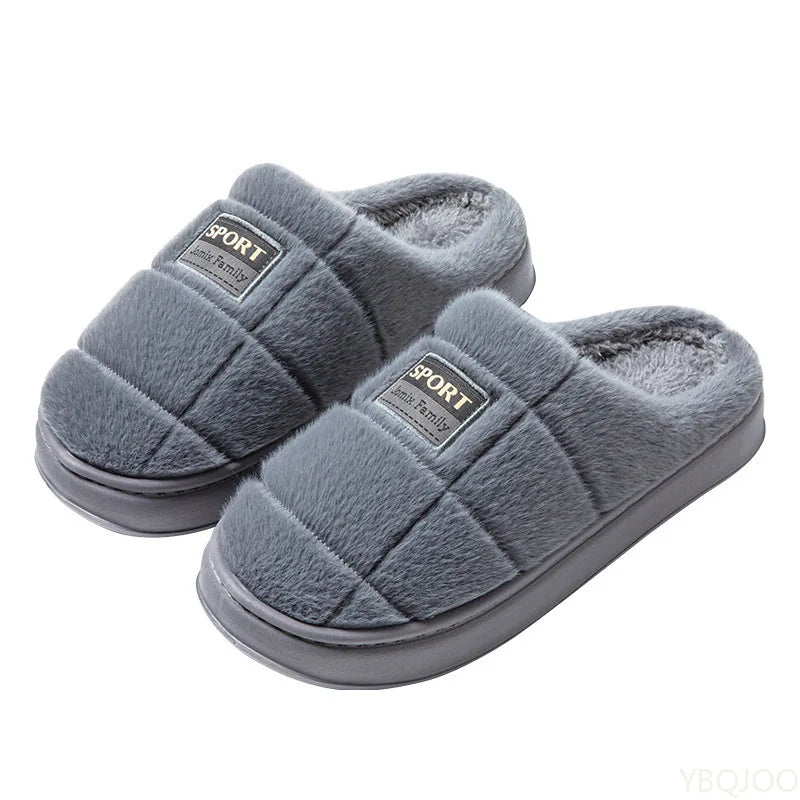 YBQJOO Winter Indoor Slippers – Warm Plush Non-Slip Home Shoes Indoor Slippers Axl