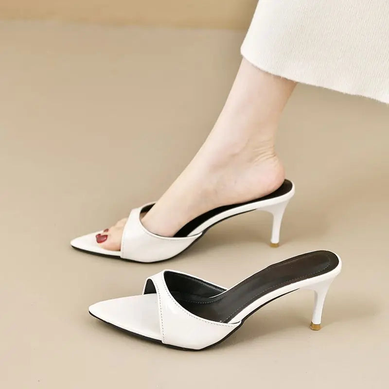 Women's Pointy Open Toe Stiletto Sandals – High Heel Shoes Stiletto Heeled Sandals Axl White 37