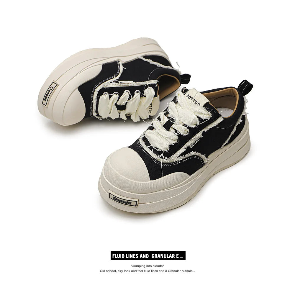 Women's Platform Wedge Sneakers – Lace-Up Casual Trainers Platform Wedge Sneakers Axl Black 39
