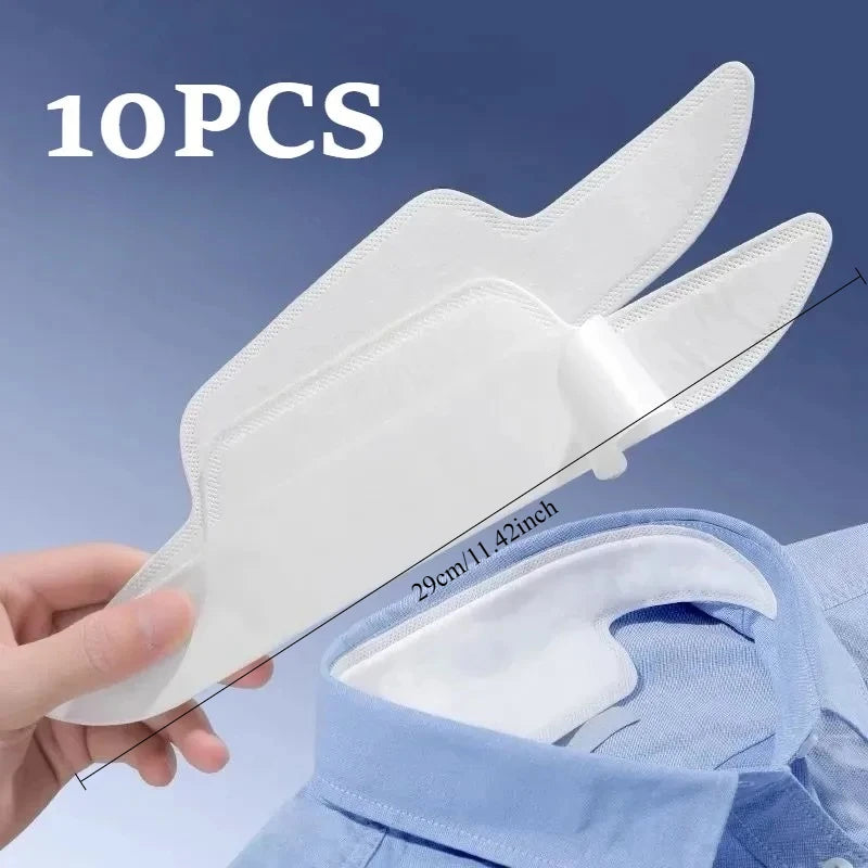 10-Pack Disposable Collar Sweat Pads – Hat & Shirt Neck Liner Collar Sweat Liner Axl