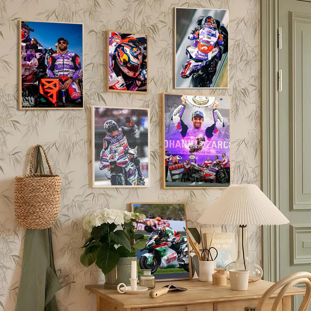MotoGP Johann Zarco #5 Wall Poster – Self-Adhesive Waterproof Wall Art Poster Axl