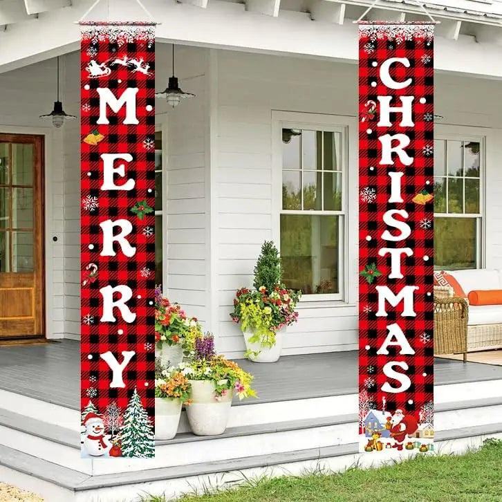 Christmas Welcome Banner – Festive Porch & Door Decor 72" Christmas Banner Axl