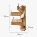 Solid Oak Wall-Mounted Coat Rack – 5 Rotatable Hooks Wall-Mounted Coat Rack Axl Log Color