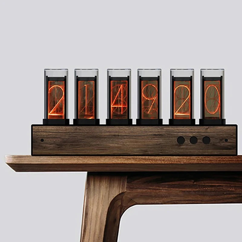 Vintage Nixie Tube Desk Clock – Color-Changing Digital Decor Decorative Desk Clock Axl