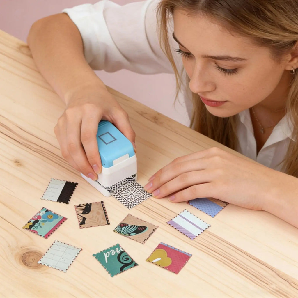 Square Postage Stamp Hole Puncher – Scrapbooking & DIY Crafts Craft Hole Puncher Axl