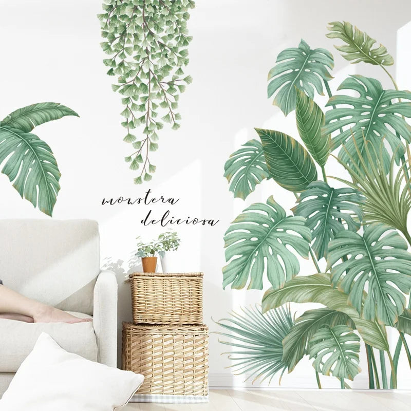 Monstera Leaf Wall Decal – Nordic Tropical Vinyl Sticker Vinyl Wall Decal Axl Default Title