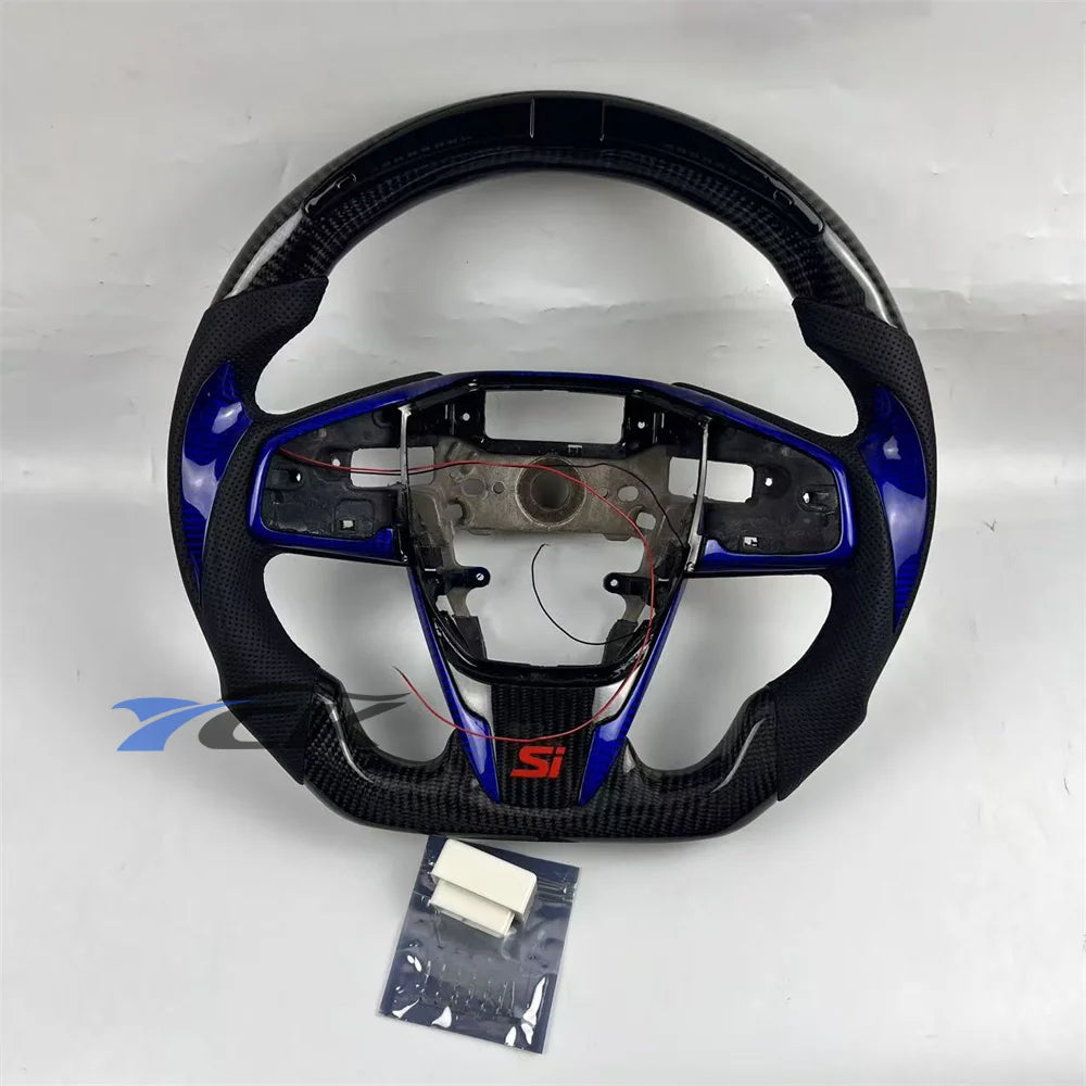 LED Carbon Fiber Steering Wheel – 2016–2021 Honda Civic Custom Steering Wheel Axl LED steering wheel