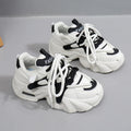 Women's Chunky Platform Sneakers – Breathable Thick Sole Platform Sneakers Axl White and Black 40