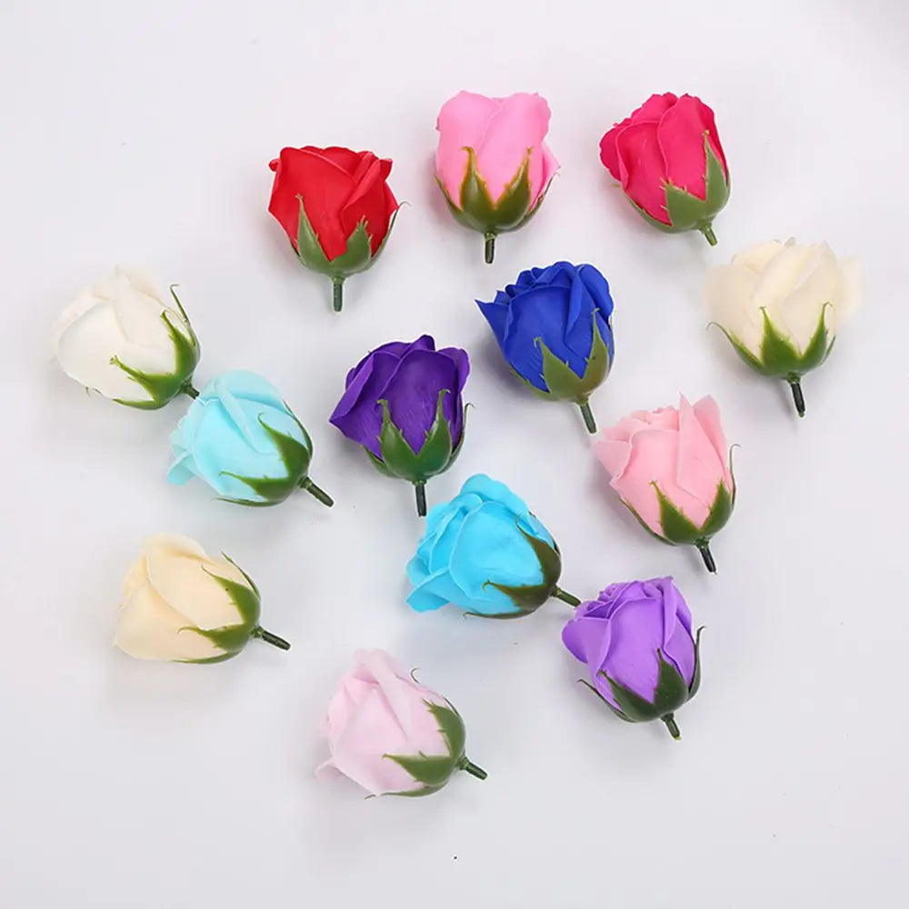 Artificial Soap Rose Flowers 50/100 Pcs – Wedding & Home Decor Artificial Flower Heads Axl