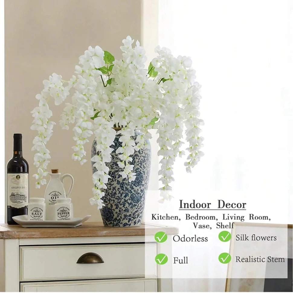 Artificial Silk Orchid Garland – Wedding & Home Wall Decor Artificial Flower Garland Axl