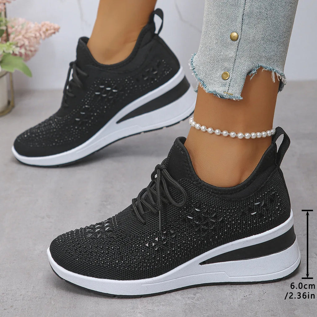 HAJINK Women's Lace-Up Fashion Sneakers | Ladies Trainers Women's Sneakers Axl