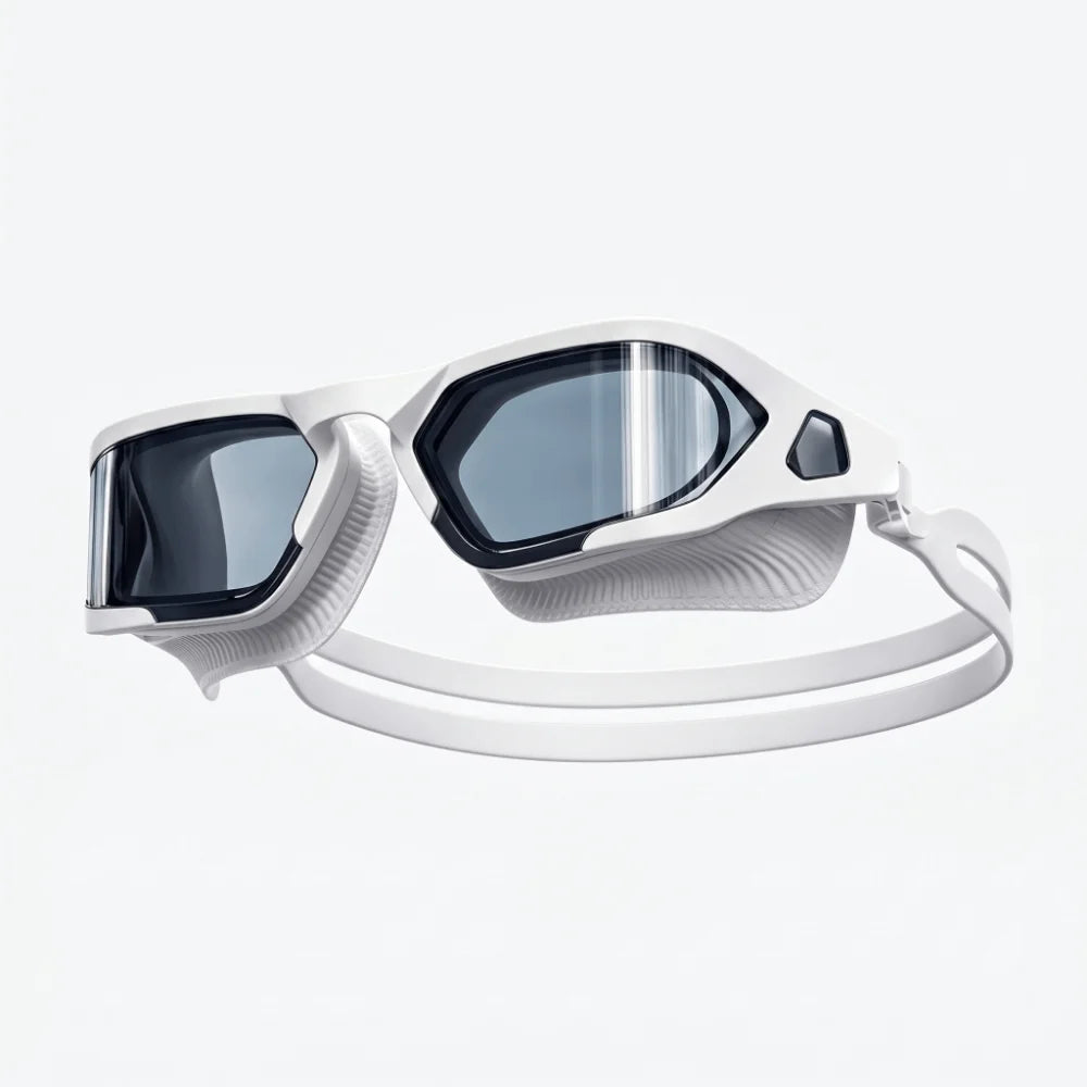 HD Anti-Fog Swimming Goggles – UV Protection Wide View Swimming Goggles Axl White