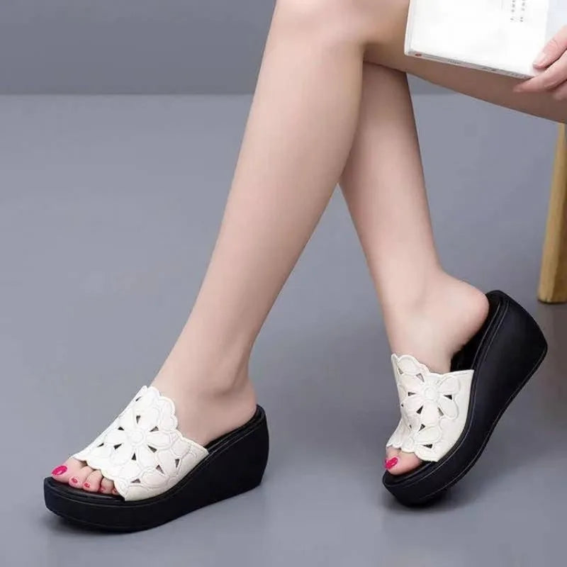 Women's Open Toe Wedge Platform Sandals – 6CM Hollow-Out Wedge Platform Sandals Axl