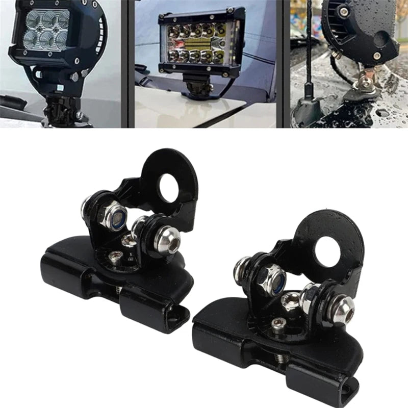 2pc Universal Hood LED Light Bracket – No-Drill Off-Road Mount LED Light Bracket Axl