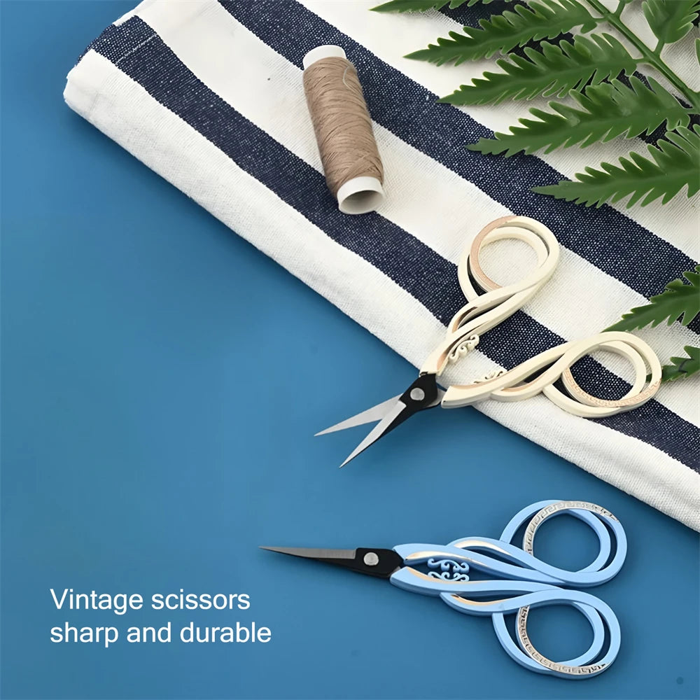 Vintage Stainless Steel Sewing Scissors – Embroidery & Fabric Sewing Scissors Axl