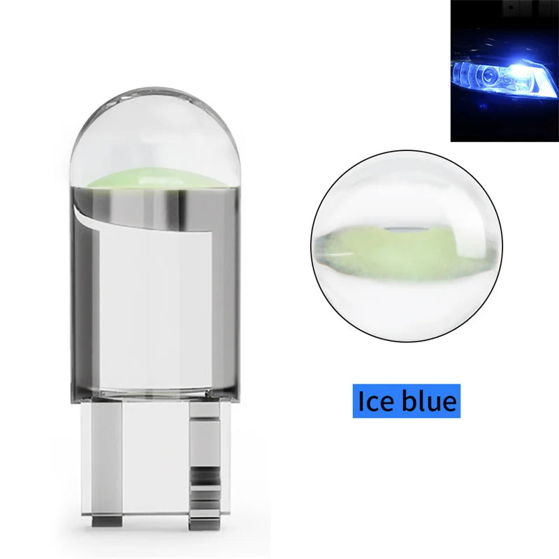 T10 W5W COB LED Bulb 6000K – License Plate & Dome Light 12V Automotive LED Bulb Axl one size Light blue