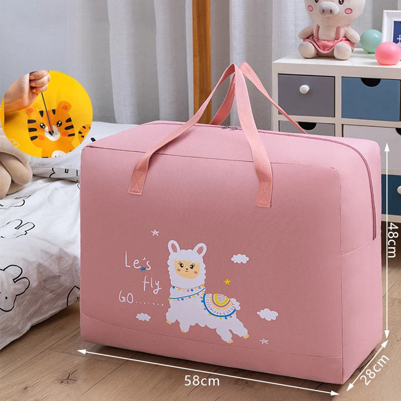 Large Capacity Clothes & Quilt Storage Organizer Bag Clothes Storage Bag Axl L Pink