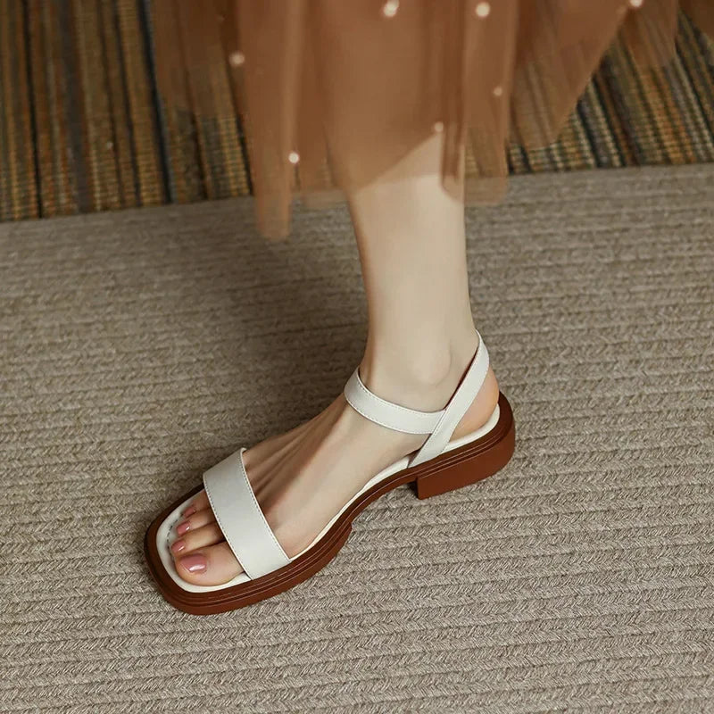 Women's Low Heel Square Sandals – Casual Office Shoes Sz 35-42 Women's Sandals Axl