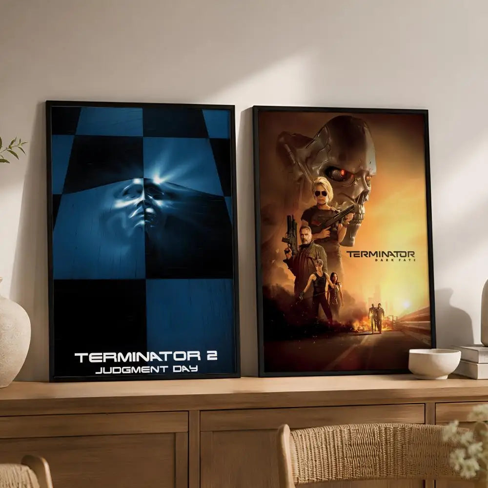 Terminator Movie Poster Waterproof Peel-and-Stick PVC Wall Art Wall Poster Axl