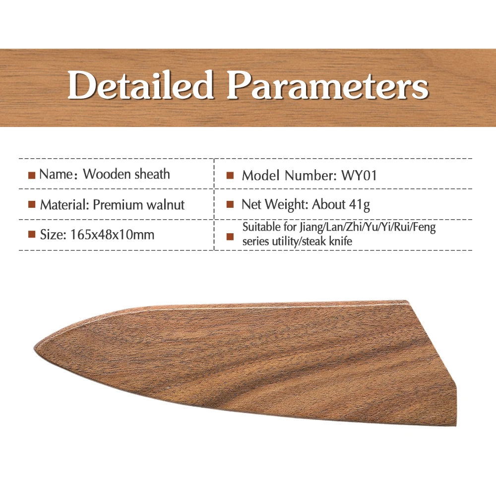 XINZUO Walnut Wood Knife Sheath – Chef, Santoku & More Wooden Knife Sheath Axl Wooden sheath WY01 China Mainland