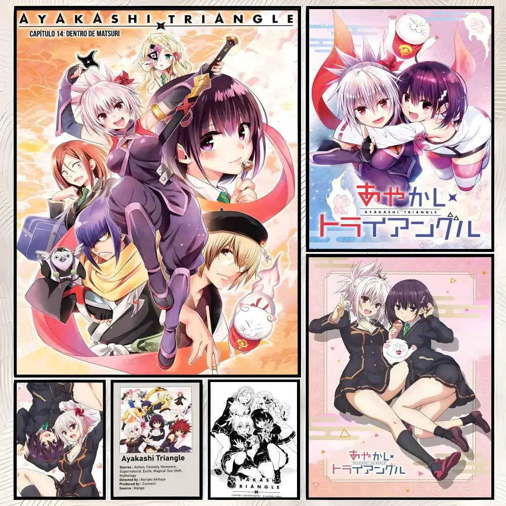 Ayakashi Triangle Manga Poster – Self-Stick HD PVC Wall Art Wall Art Poster Axl