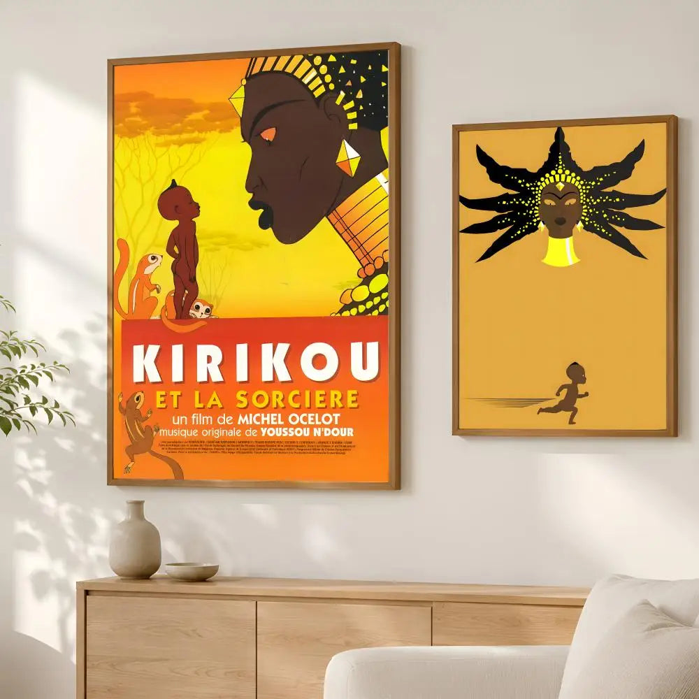 Kirikou et la Sorciere HD PVC Self-Stick Wall Art Poster Wall Art Poster Axl
