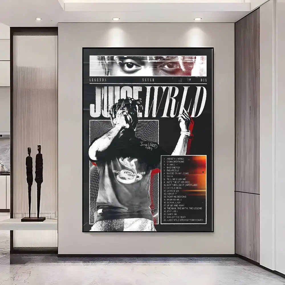 Juice WRLD Hip-Hop HD Poster – Self-Adhesive Waterproof Wall Art Wall Art Poster Axl z25 21X30cmNoframe